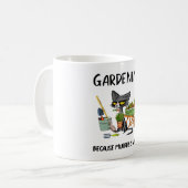 BLACK CAT GARDENING BECAUSE MURDER IS WRONG KOFFIEMOK (Voorkant links)