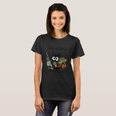 black cat gardening because murder is wrrong t-shirt (Voorkant volledig)