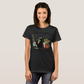 Black Cat Gardening omdat de moord verkeerd is T-shirt (Voorkant volledig)