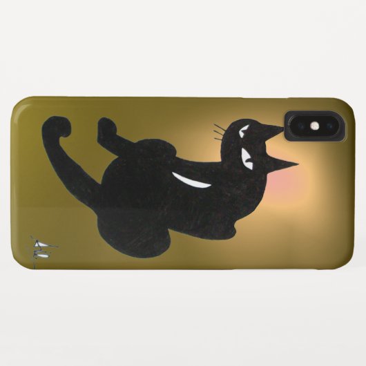 BLACK CAT geel Case-Mate iPhone Case (Achterkant (horizontaal))