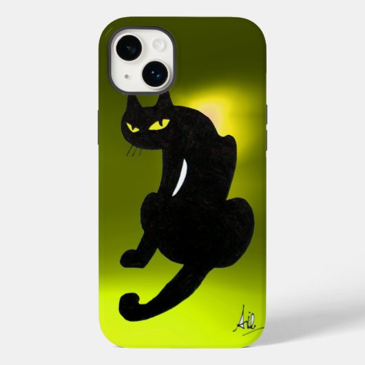 BLACK CAT geel Case-Mate iPhone Case (Achterkant)