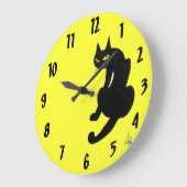 BLACK CAT geel Grote Klok (Hoek)