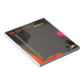 Black Cat gepersonaliseerd om te doen lijst Girly Notitieblok (Schuin)