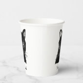 Black Cat gepersonaliseerde handtekening Papieren Bekers (Rechts)