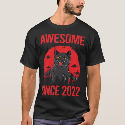 Black Cat - Geweldige sinds 2022 T-shirt (Voorkant)