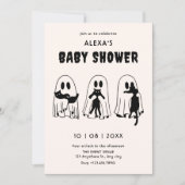 black Cat ghost funny baby shower Kaart (Voorkant)