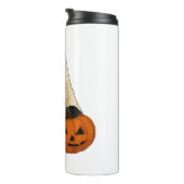 Black Cat Ghost met Pumpkin Essential T-Shirt Thermosbeker (Geroteerd rechts)