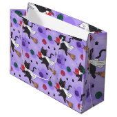 Black Cat Ghost Pattern – Schattigee katten in kos Groot Cadeauzakje (Voorkant Gekanteld)