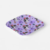 Black Cat Ghost Pattern – Schattigee katten in kos Papieren Bordje (Gebogen)