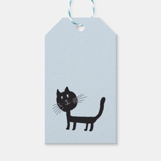 Black Cat Gift Label Cadeaulabel (Voorkant)