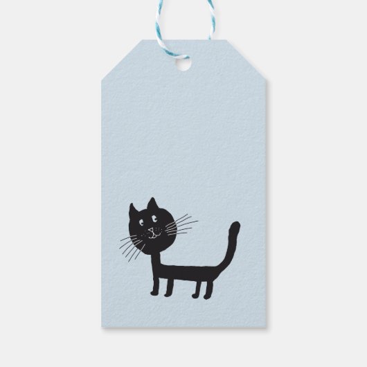 Black Cat Gift Label Cadeaulabel (Achterkant)