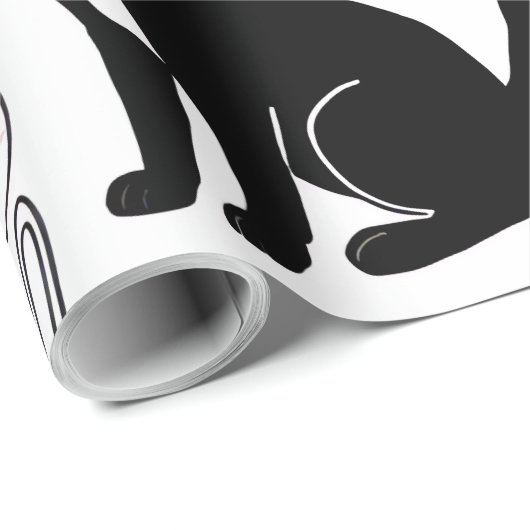 Black Cat Gift Wrapping Paper  Cadeaupapier (Rol Hoek)