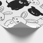Black Cat Gift Wrapping Paper  Cadeaupapier (Hoek)