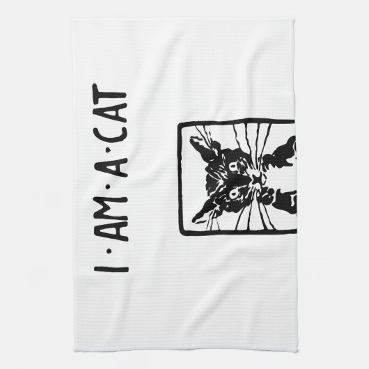 Black Cat Gifts Theedoek (Verticaal)