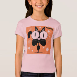 Black Cat Girls' Bella Fited Babydoll T-Shirt