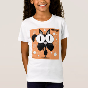Black Cat Girls' Bella Fited Babydoll T-Shirt
