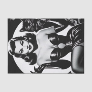 Black Cat Glamour Meisje Tissuepapier