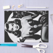 Black Cat Glamour Meisje Tissuepapier (Craft)