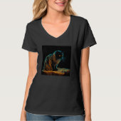 Black Cat Glowing Spaghetti T-shirt (Voorkant)