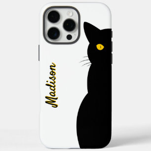 BLACK CAT Golden Eyes iPhone 16 Pro Max Hoesje