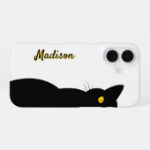 BLACK CAT Golden Eyes  iPhone 16 Hoesje (Achterkant horizontaal)