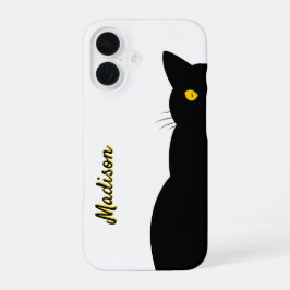 BLACK CAT Golden Eyes  iPhone 16 Hoesje
