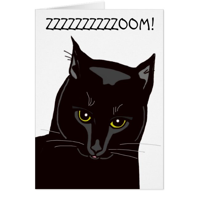 Black Cat Gotcha Day Card (Voorkant)