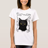 Black Cat Gothic Black cat lover Halloween Horror T-shirt (Voorkant)