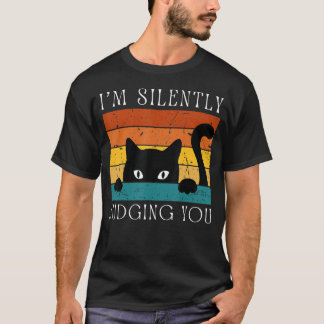 Black Cat Graphic Judas you Silently Cat mam Sar T-shirt