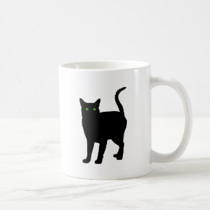 Black Cat Green Eyes Koffiemok