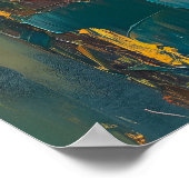 black cat, green eyes, whimsical cat, colorful bac poster (Hoek)