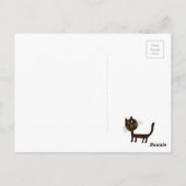 Black Cat Groeten en Liefde Briefkaart (Achterkant)