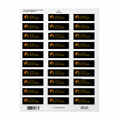 Black Cat Halloween Adresetiketten Etiket (Full Sheet)