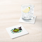 Black Cat Halloween art Kartonnen Onderzetters (Insitu)