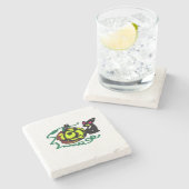 Black Cat Halloween art Stenen Onderzetter (Zijkant)