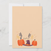 Black Cat Halloween Birthday Party Kaart (Achterkant)