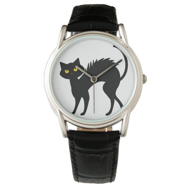 Black Cat Halloween - Black Cats T-Shirt Horloge (Voorkant)