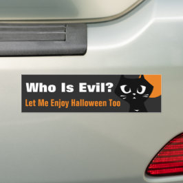 Black Cat Halloween Bumpersticker