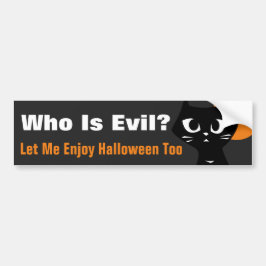 Black Cat Halloween Bumpersticker
