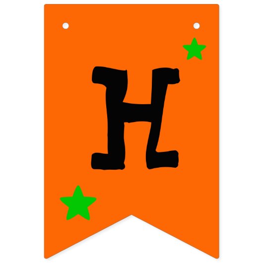 Black Cat Halloween Bunting Banner (Eerste vlag)