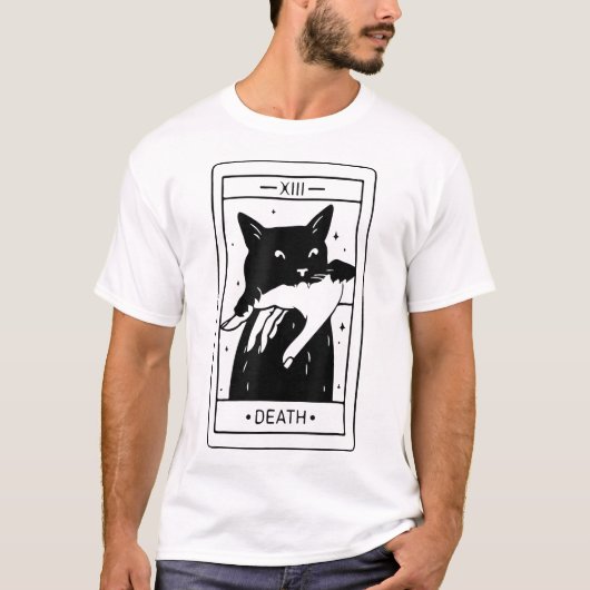 Black Cat Halloween cadeau voor mannen Vrouwen Kin T-shirt (Voorkant)