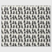 Black Cat Halloween Cadeaupapier (Vlak)