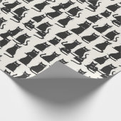 Black Cat Halloween Cadeaupapier (Hoek)