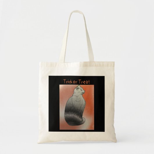 Black Cat Halloween Canvas tas (Voorkant)
