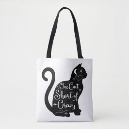 Black Cat Halloween Canvas tas