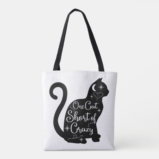 Black Cat Halloween Canvas tas (Achterkant)