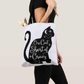 Black Cat Halloween Canvas tas (Dichtbij)