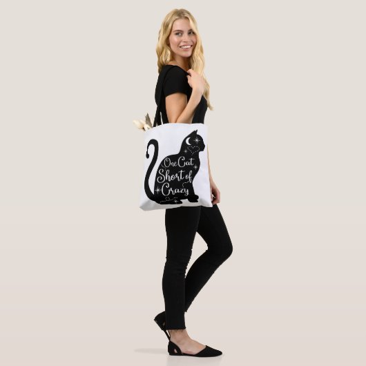 Black Cat Halloween Canvas tas (Op model)