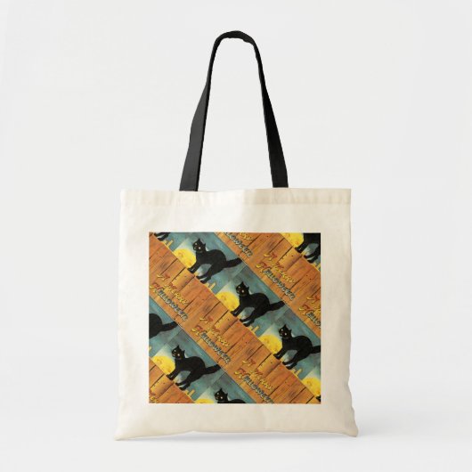 Black Cat  Halloween Canvas tas (Voorkant)