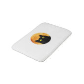 Black Cat Halloween Design Funny Cat Halloween Badmat (Gekanteld)